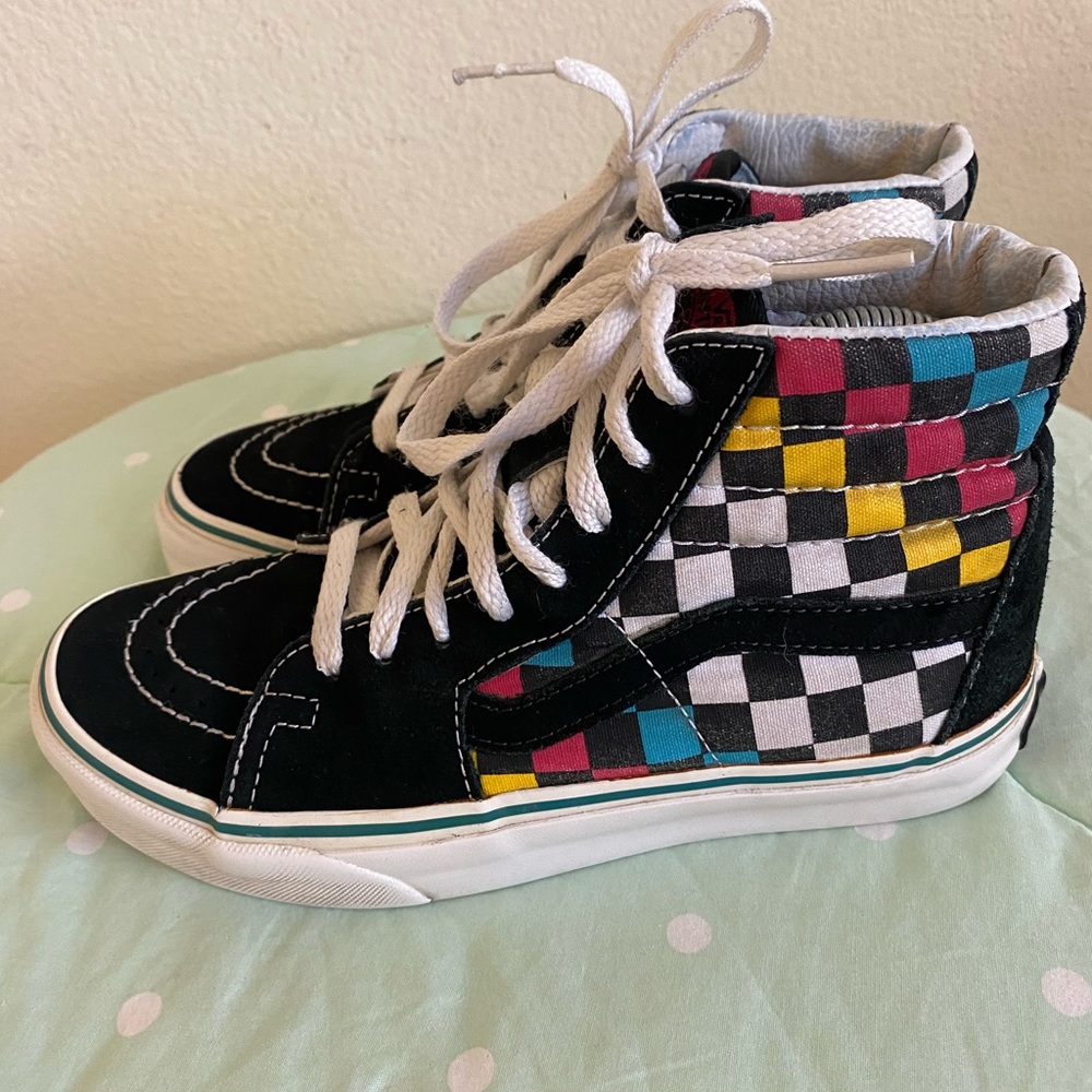 Vans Sk8-Hi Checkered Sneakers Womens size 5.5/ Men’s size 4